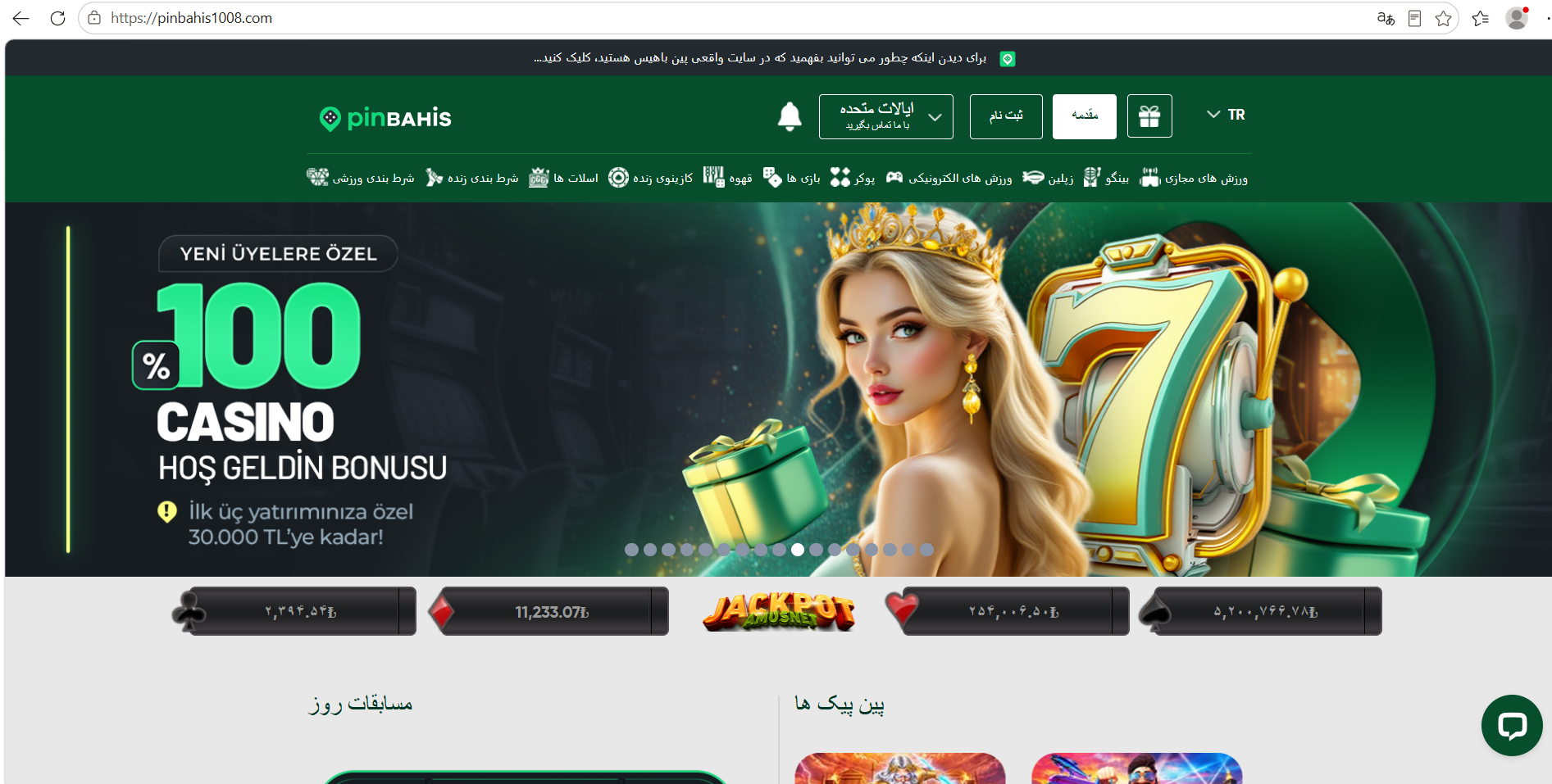 آشنایی با بونوس های پین باهیس بت
